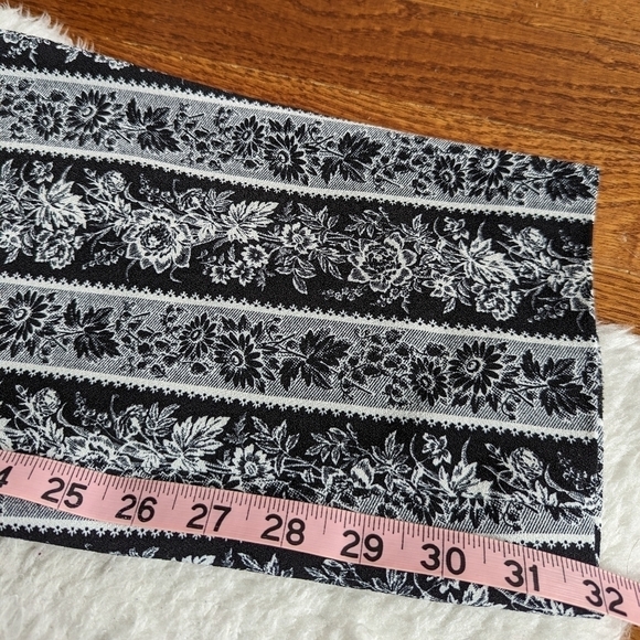 Club MONACO floral print black and white trouser pants xs - Picture 9 of 13